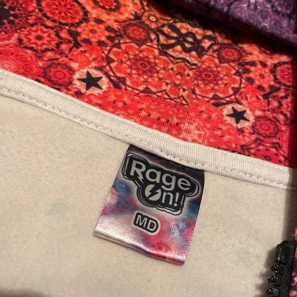 Trippy Tree of Life Zip-up Hoodie by Rage On! Size Medium - Picture 3 of 7